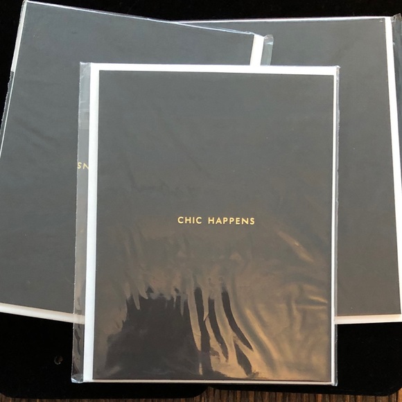 3 Kate Spade Cards, “Chic Happens,” Blank Inside - Picture 2 of 6